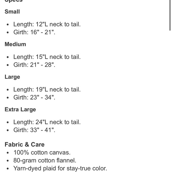 LL Bean Reversible Field Coat - small dog - Picture 5 of 5